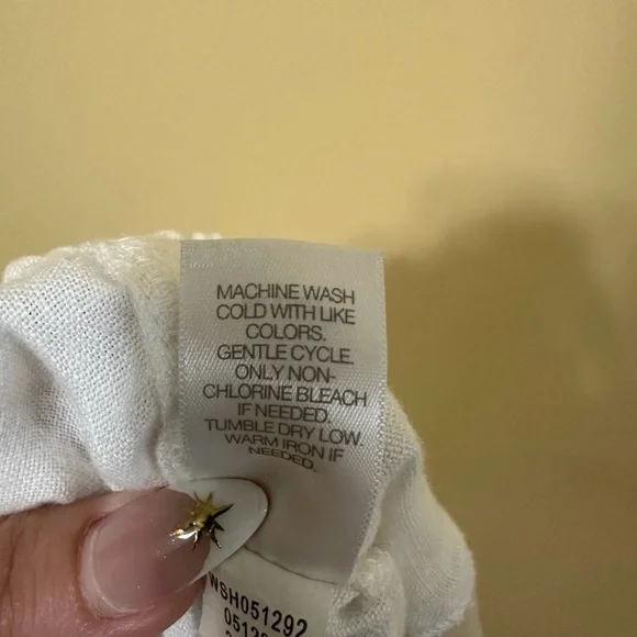 J. Jill Love Linen Elastic Waist Drawstring Shorts Women XL Petite White - Picture 6 of 6